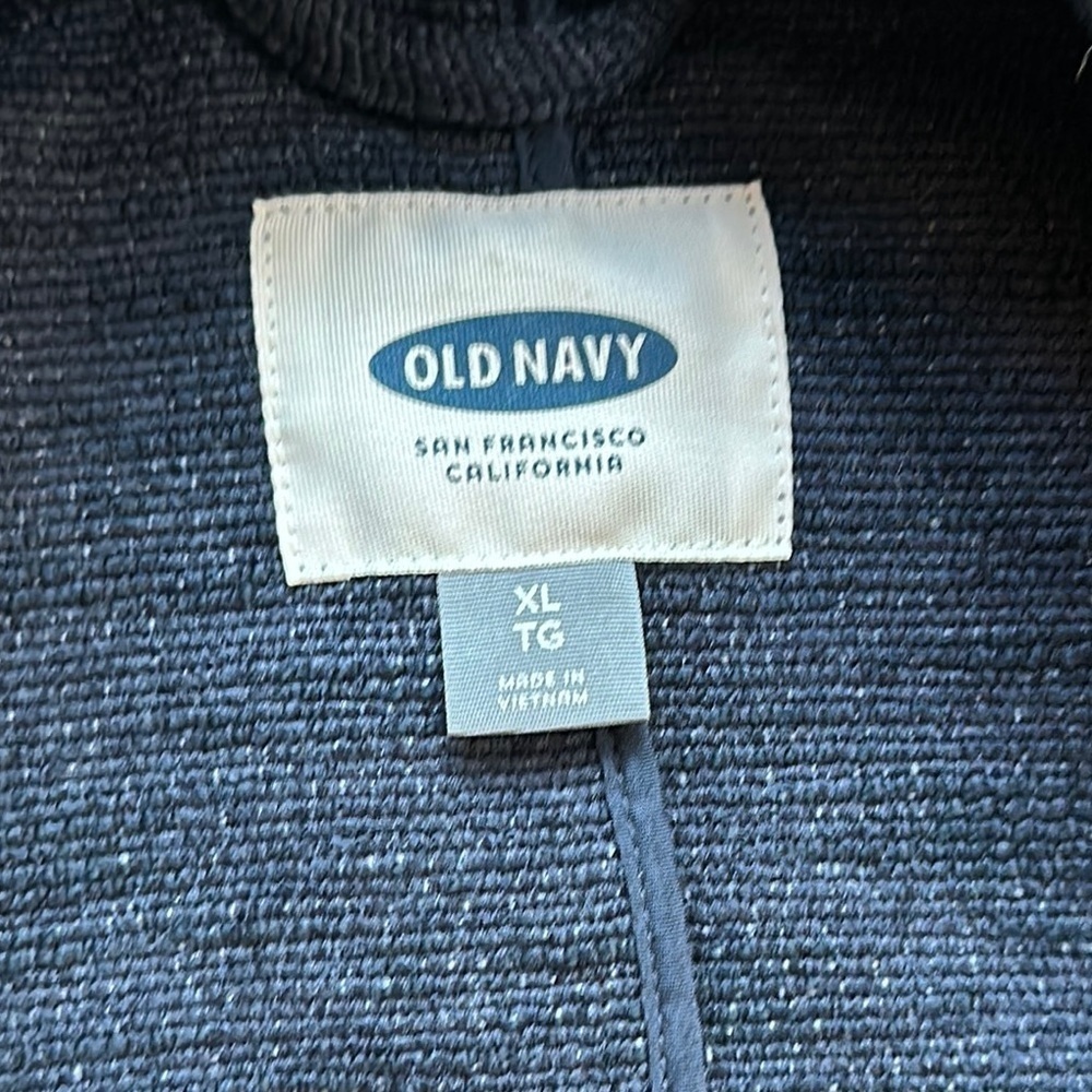 Old Navy oversized Navy Women's lightweight boucle textured Coat - Picture 4 of 7